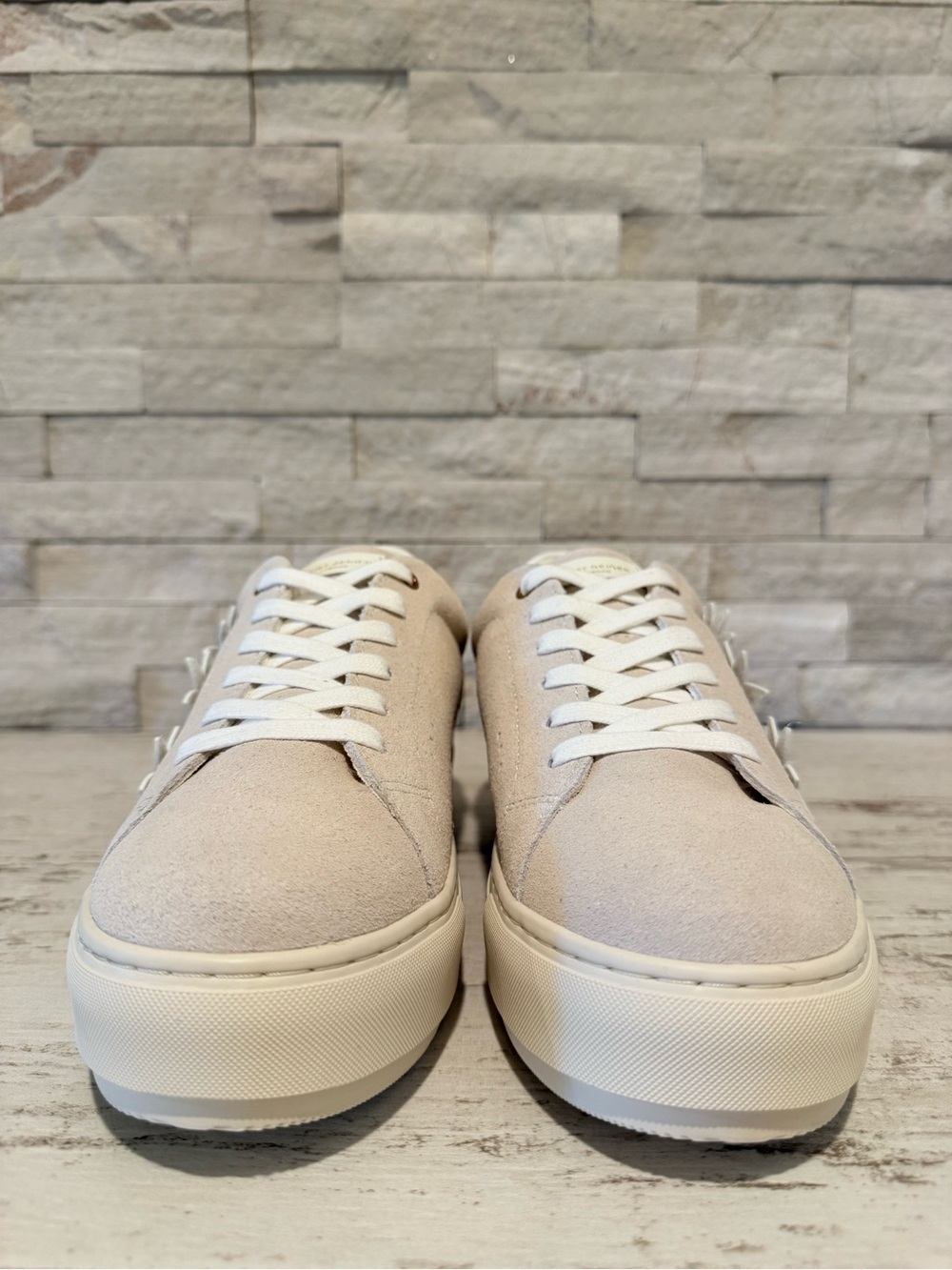 Kurt Geiger London Laney Flower Suede Platform Sneakers Bone Combo Sz 40.5 EU - Picture 4 of 14